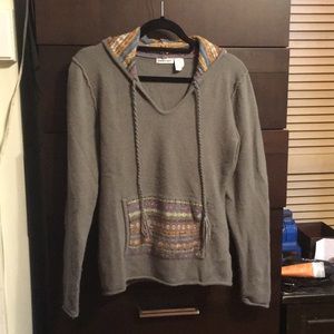 Gray multi colored sweater hoodie